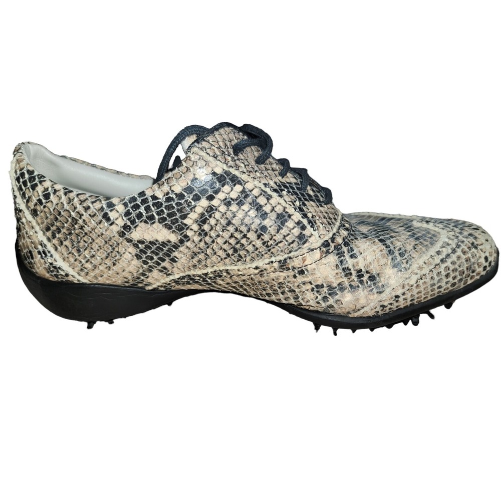 FootJoy LoPro Collection Golf Shoes Womens Snakeskin Print Leather Soft Spike 7M - Picture 5 of 12